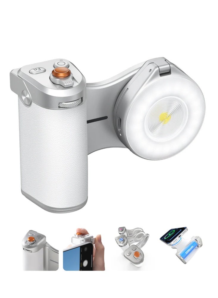 تيليسن تليسين ماجنيتيك برو شوت – مقبض تصوير مغناطيسي للكاميرا | بطارية 3200 مللي أمبير مع شحن لاسلكي لهاتف آيفون | حامل كاميرا MagSafe بمصراع ميكانيكي وقرص تحكم ومرشحات ذكاء اصطناعي | قبضة إرجونوميك للتصوير بالفيديو والصور والبث المباشر | متوفر مع طقم الفلاش الإبداعي - Image 2